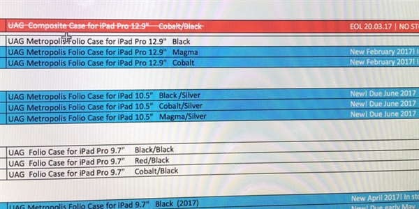 蘋果10.5寸新iPad Pro曝光：A10X處理器、窄邊