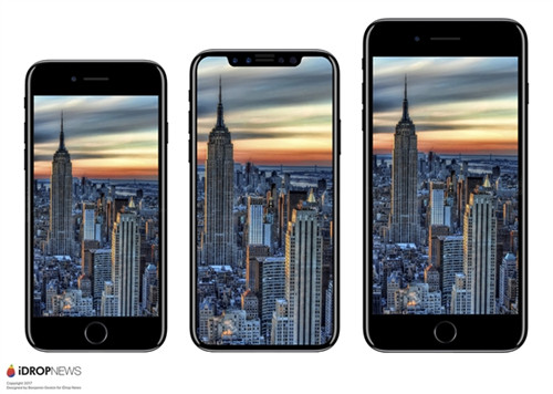iPhone 8外形對比三星S8、iPhone 7