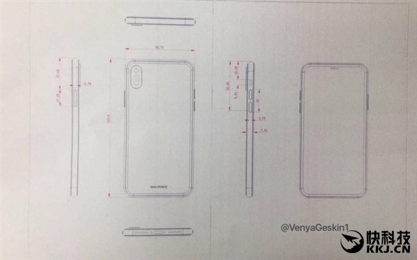 iPhone 8、7S最終版設(shè)計(jì)圖流出：正面指紋識(shí)別