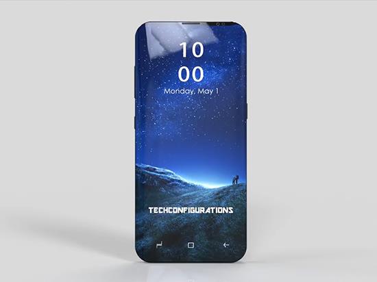 三星Galaxy S9概念渲染:正面100%屏
