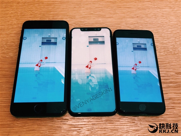 iPhone 8亮屏對(duì)比iPhone 7、7 Plus：全面屏震撼