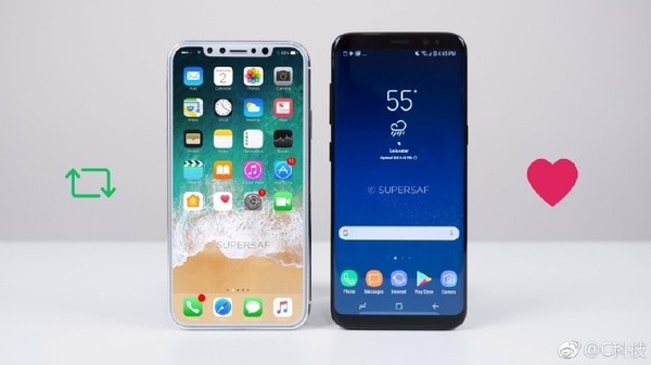 iPhone 8與S8亮屏對(duì)比 三星甘拜下風(fēng)?