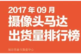 2017年9月攝像頭馬達排行榜