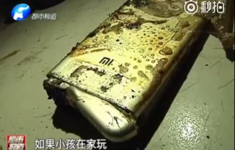 疑似小米手機(jī)突然發(fā)生爆炸，1歲女童被燒傷