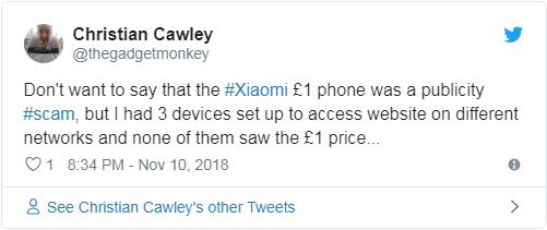 小米手機1英鎊搶購引眾怒:庫存稀少且未明示“抽獎”機制