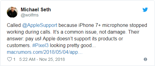 iPhone 7麥克風(fēng)缺陷持續(xù)發(fā)酵 蘋(píng)果卻希望用戶(hù)掏300美元付費(fèi)維修