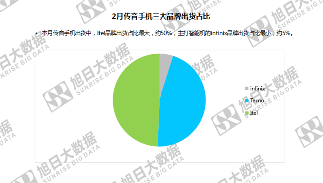 傳音手機(jī)全球市場(chǎng)表現(xiàn)(2019年2月)