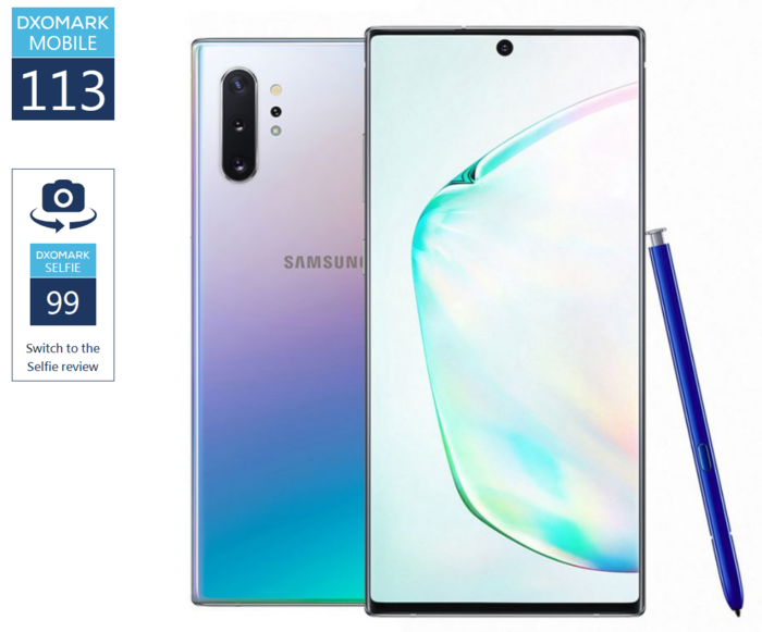 DxOMark排名更新，三星Note10+得分113全球第一