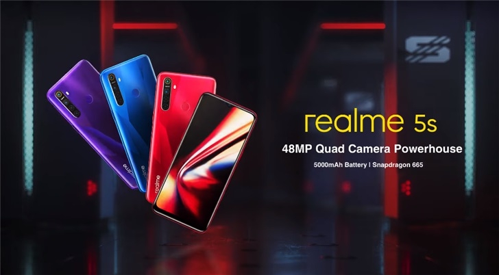 Realme 5s確認(rèn)搭載驍龍665處理器，5000mAh電池