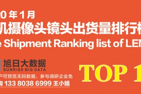 2020年1月手機攝像頭鏡頭出貨量排行榜