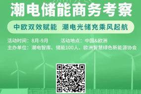 8-9月聯(lián)動中歐，潮電智庫再起儲能風暴